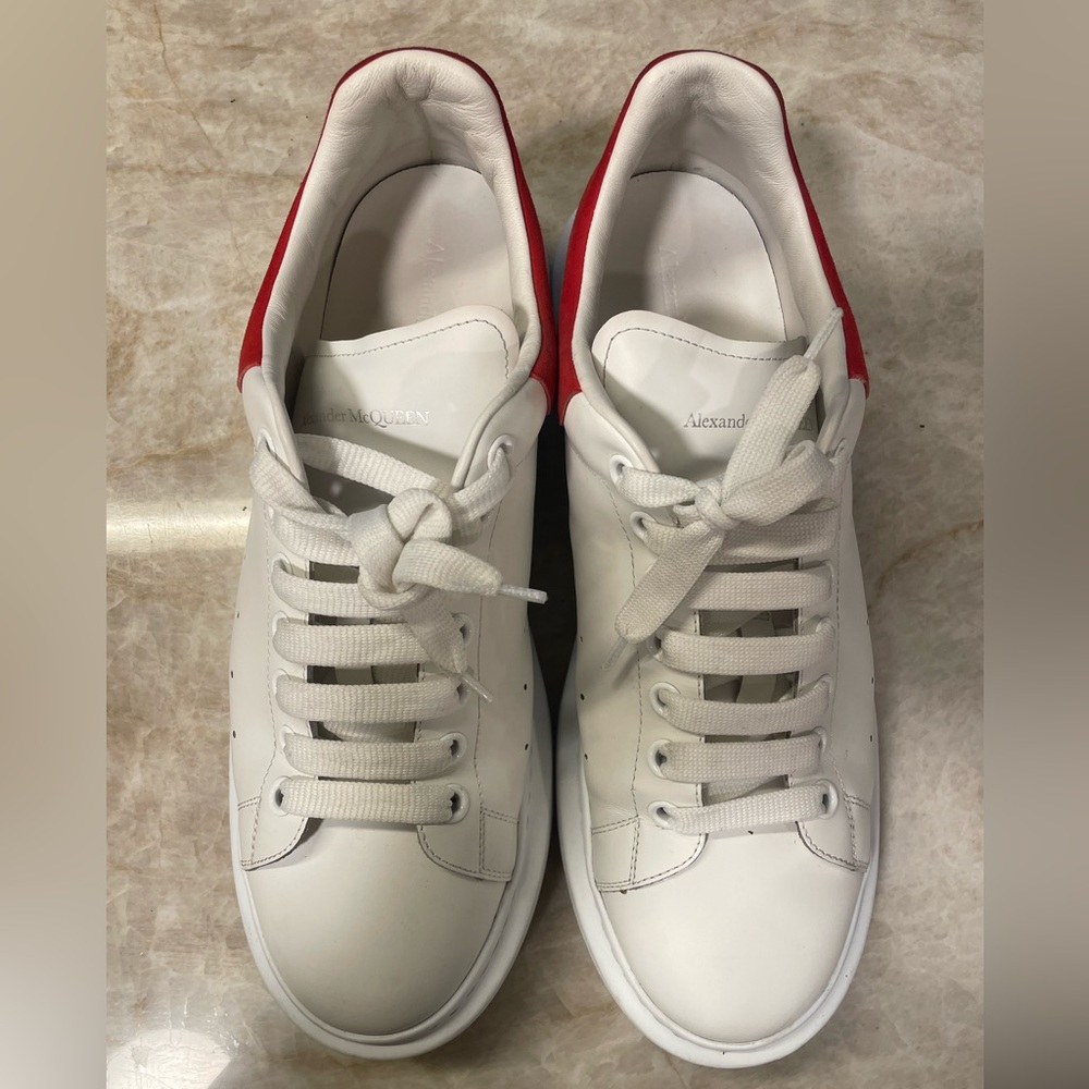 McQueen Sneakers, White and Red, 12US